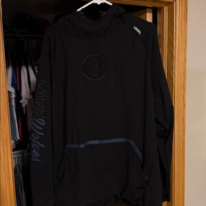Black Timberwolves UNRL Hoodie with Blue Accents